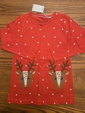 New with tags Mini Boden Reindeer Tunic Top Size 6-7.