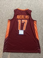 VIRGINIA TECH HOKIES- NEOKLIS AVDALAS SIGNED AUTOGRAPH JERSEY ACOA BASKETBALL 