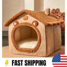 Foldable Pet House Washable Cat Bed Dog Puppy Cave Sofa  Small Medium Dogs Cats