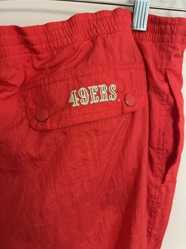 San Francisco 49ers 2 Piece Track Suit Mens Large VTG NFL Lined 90s Retro - Picture 14 of 24