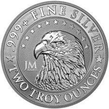 2 oz JM Bullion Eagle Silver Round (Reverse Proof-Like, New) 87.12 per troy oz