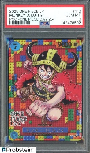 2025 One Piece Japanese Monkey D Luffy #110 PCC One Piece Day'25 PSA 10