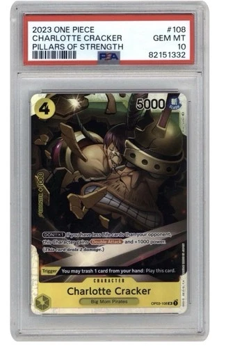 Charlotte Cracker OP03-108 PRB01 One Piece TCG PSA 10 Gem Mint