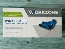 WORKZONE Winkellaser 90&deg; Kreuzlaser Fliesen Boden 2 Laserlinien mit Libellen