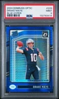 2024 Panini Donruss Optic - Rated Rookie Drake Maye #229 Blue Hyper Prizm (RC)