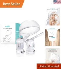Portable Battery-Powered Hot Mist Hair Steamer & Facial Atomizer - Spa Essential