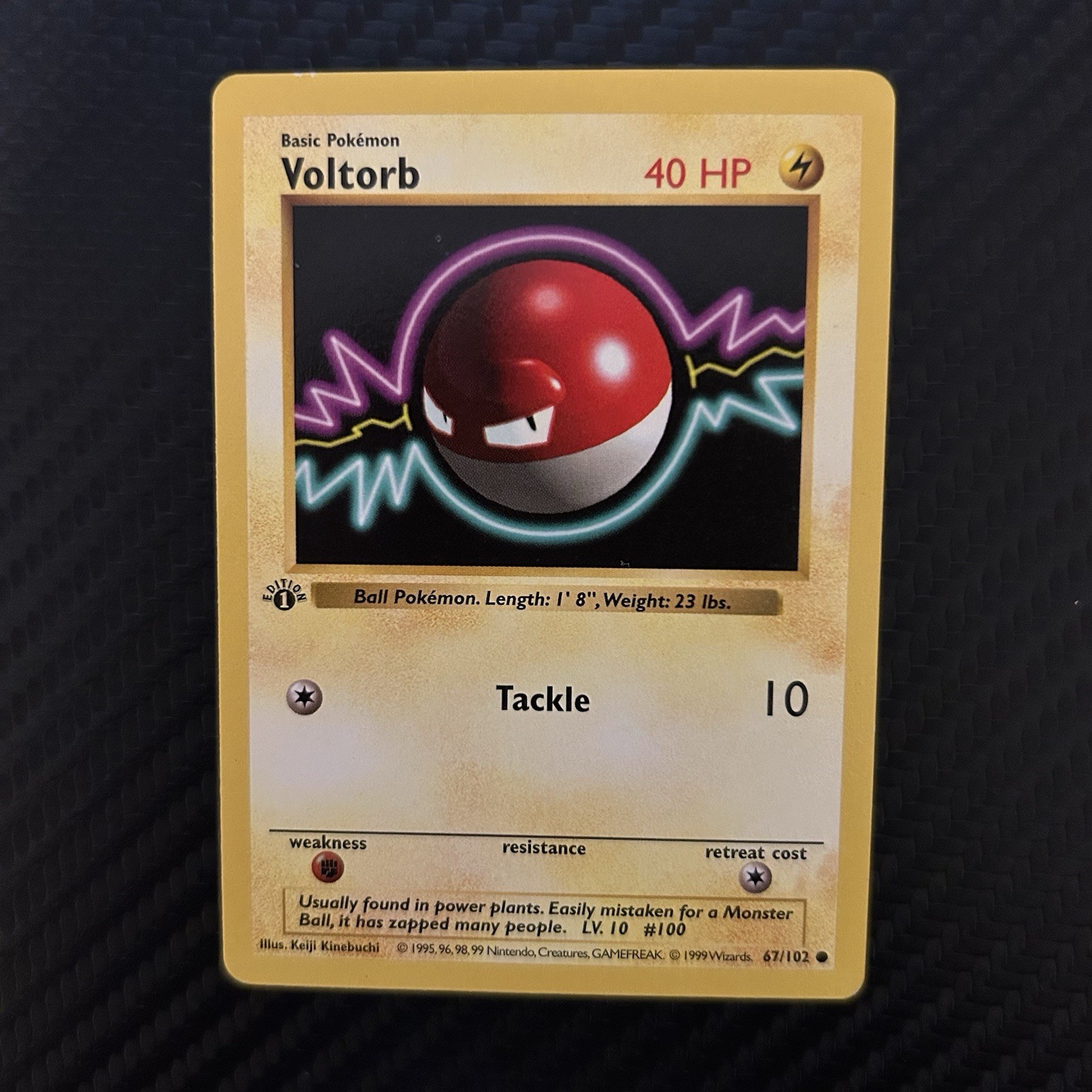 Voltorb 67/102 1st Edition Base Set 1999 Pokemon LP WOTC