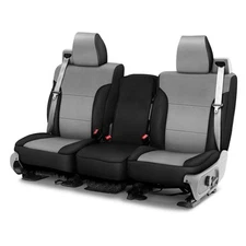 For Ford F-250 Super Duty 02-03 Leatherette 1st Row Gray with Black Custom Seat