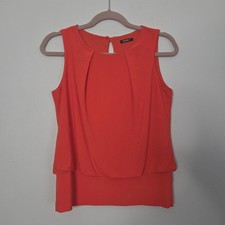 Roman red sleeveless summer top size 10