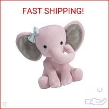 Bedtime Originals Twinkle Toes Pink Elephant Plush, Hazel, 1 Count Pack of 1 