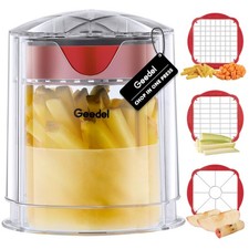Professional French Fry Cutter Onion Chopper Vegetable Dicer 3 Blades Easy Clean