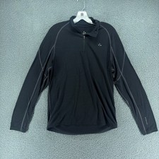 Paradox Merino Blend Base Layer Mens M Black Long Sleeve Quarter Zip Stretch