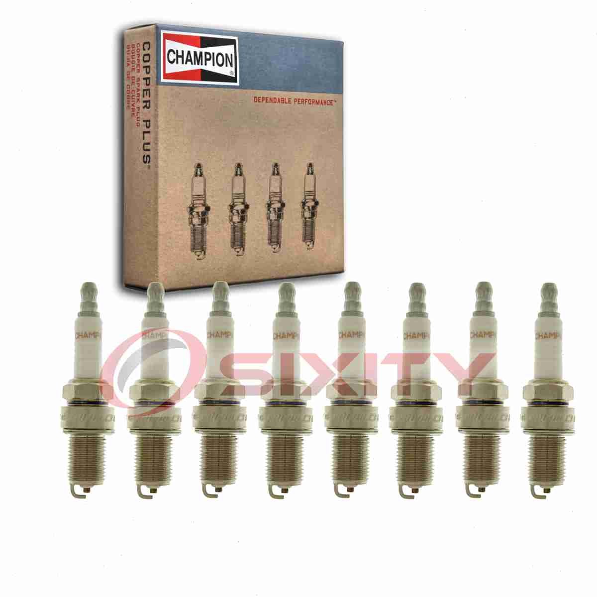 8 pc Champion 792 Spark Plugs for W2D R5672-9 C59YC 7405 Ignition Wire kv