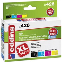 Edding Druckerpatrone Ersetzt Hp 932XL, 933XL Kompatibel Kombi-Pack Schwarz,