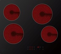 Cookology CET601 60cm 4 Zone Ceramic Hob - 6000W Built-In Electric Touch Control