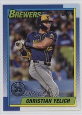 2025 Topps Series 1 1990 Topps Baseball Christian Yelich #T90-17 10vw