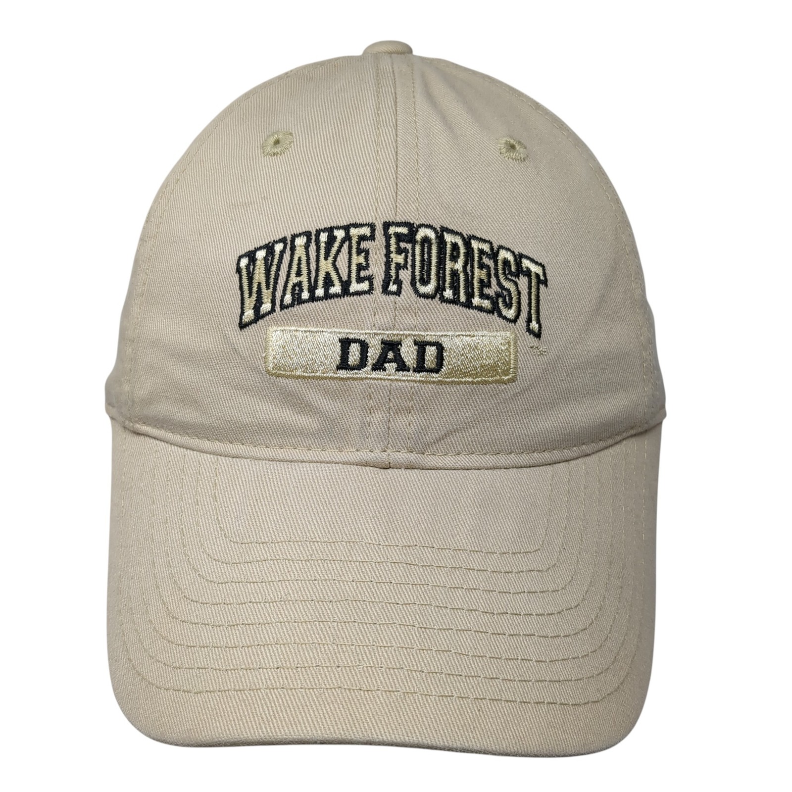 Wake Forest Dad Slideback Hat Solid Beige One Siz… - image 1