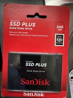 SANDISK Plus Solid State Drive Festplatte, 240 GB SSD SATA 530 MB/s, 2,5 Zoll