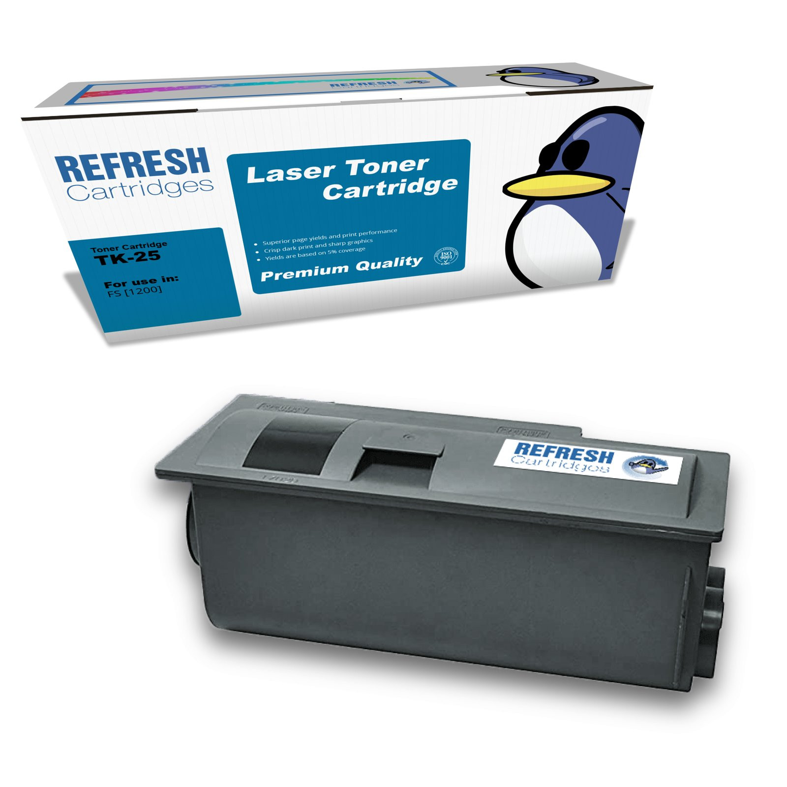 Refresh Cartridges Black TK25 Toner Compatible With Kyocera Printers