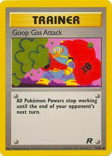 Goop Gas Attack 78/82 Team Rocket Vintage 2000 Pokemon Card - NM