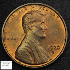 1970 S Small Date RED-BROWN RB Lincoln Memorial Cent 1C (SCARCE KEY VARIETY!)