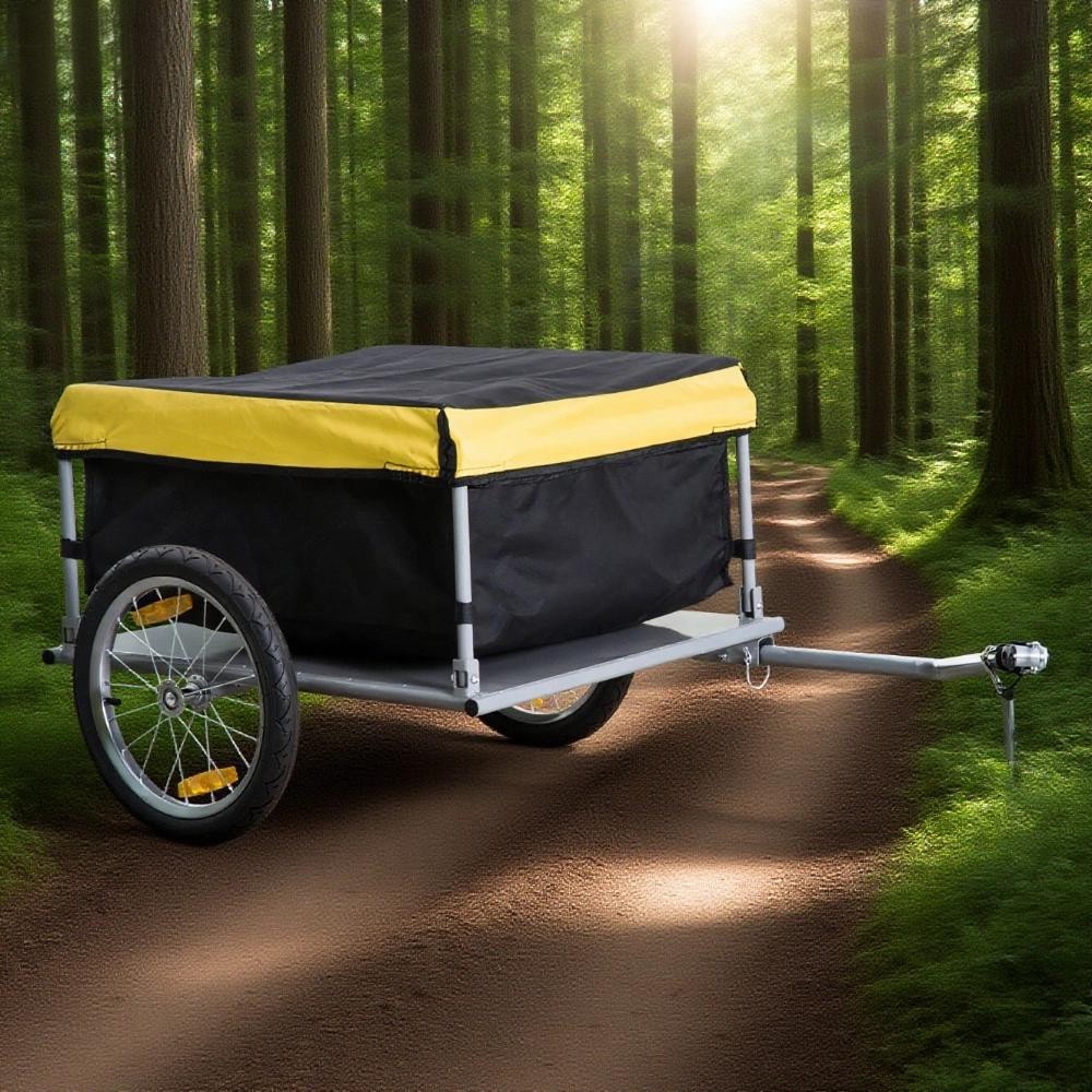 Outdoor Storage Trailer Bicycle Cargo Trailer, Two-Wheel Bik