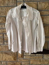 Vintage Bluse Weiß  Landhaus Look ca. Gr. 38...