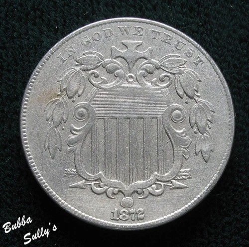 1872 Shield Nickel — photo from another recent sale