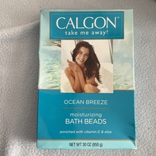 Calgon Ultra-Moisturizing Bath Beads Ocean Breeze Fragrance 30 Ounce Pack of 6