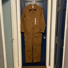 Duluth Trading Company Men  s Medium Firehouse Coveralls NWT Brown