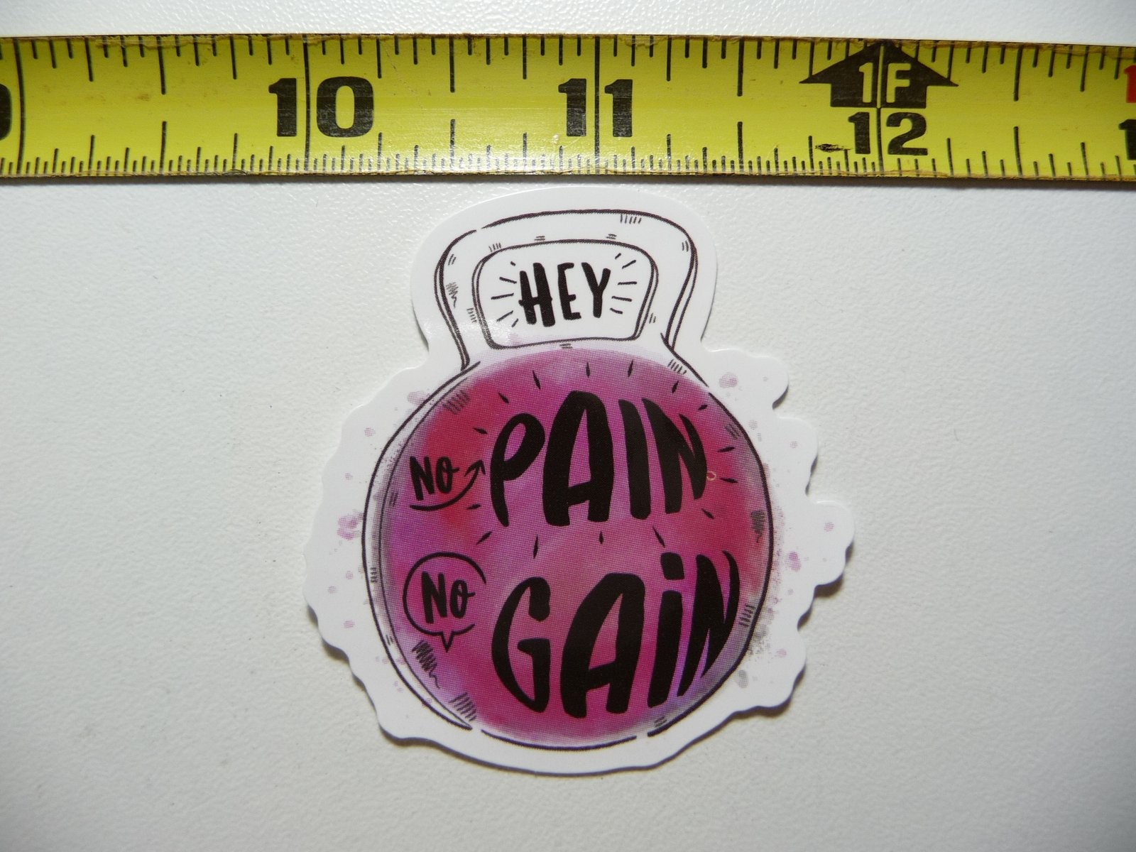 No Pain No Gain Kettlebell Sticker for Fitness & Weightlifting