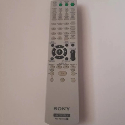OEM Sony RM-ADU005 AV System Receiver Remote for DAV-HDX265 Gray with batteries