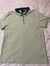 Hugo Boss Polo Shirt, Lime Green , Size M/Medium