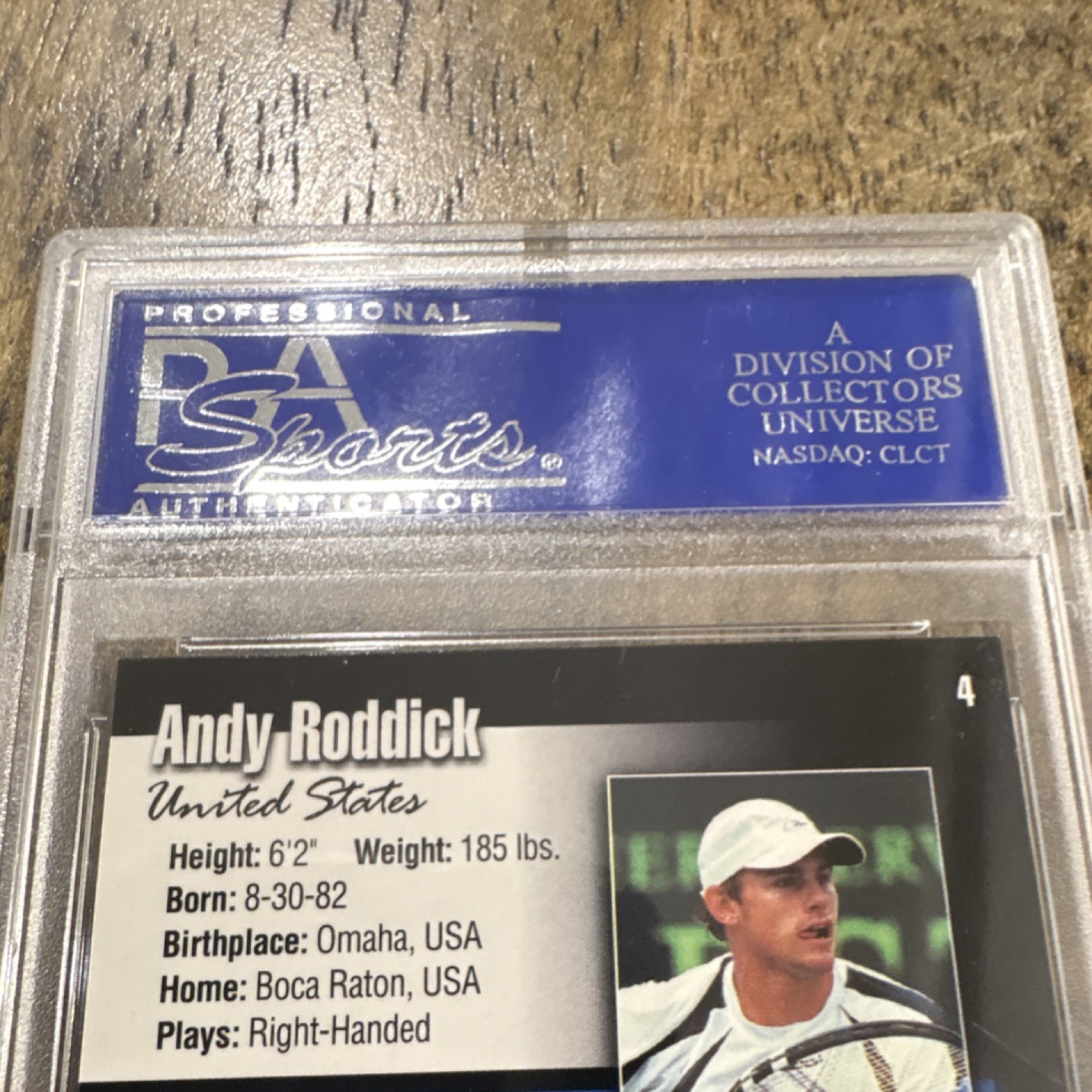 NetPro 2003 Andy Roddick #4 PSA Graded Tennis Card ATP Tour United States view 3