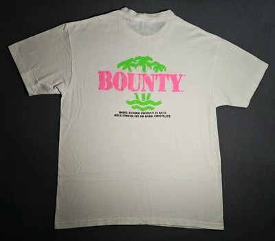 Vintage 1989 Mars Inc. Bounty Chocolate And Coconut Tshirt Sz XL Single Stitch