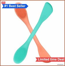 Silicone Face Scrubber 2 in 1 Cleansing Brush Blackhead Remover Pore Deep Clean