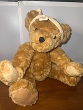 Vintage FAO Schwarz Fifth Avenue Golden-Brown Teddy Bear Plush RARE Y2K
