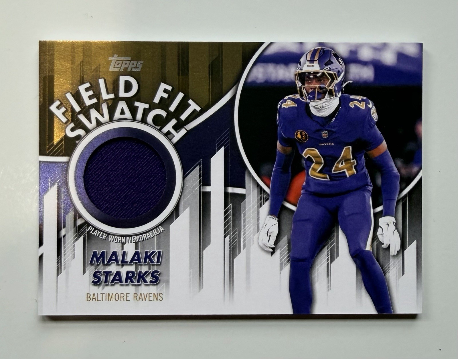 Malaki Starks 2026 Topps Flagship Football Field Fit Swatch Player/Game Used