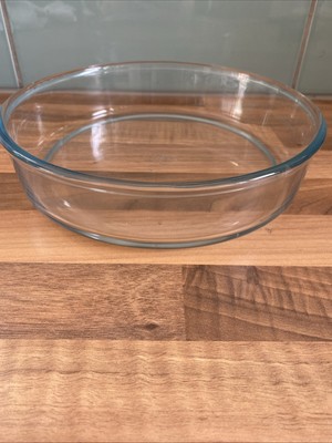 Vintage Pyrex Klarglas Kuchenform mit geraden Kanten 8  x 2  tief