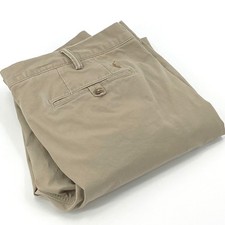 Polo Ralph Lauren Mens 36x30 Stretch Straight Fit Chino Pants Tan Khaki Cotton