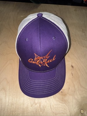 Get Reel Purple fishing Themed Snapback Baseball Cap Hat