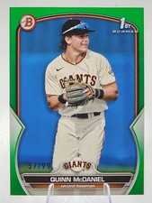Quinn McDaniel /99 2023 Bowman Draft 1st Prospect Green San Francisco Giants SP