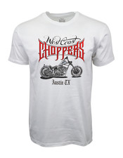 WEST COAST CHOPPERS AUSTIN TEXAS GRAPHIC T SHIRT WHITE