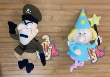 Stuffins Rocky & Bullwinkle Fearless Leader + Fairy Plush Toy 10" Vintage 1999