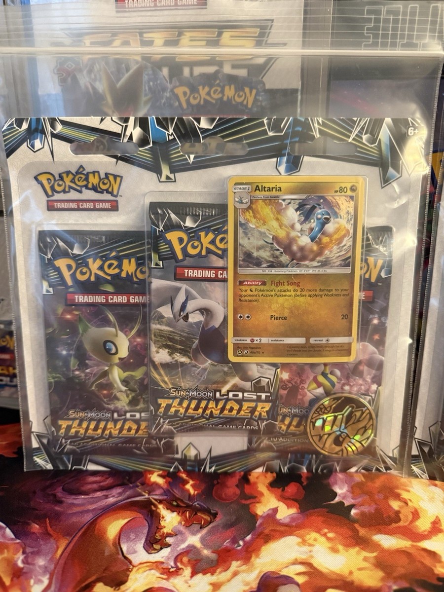 Pokemon Sun & Moon Lost Thunder 3 Pack Blister Set Of 2 - Altaria