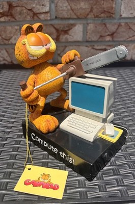 Vintage Garfield Collectible PAWS Compute This Bobblehead