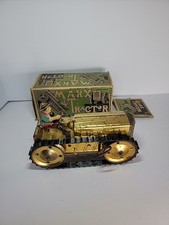 1940's Marx Windup Crawler Tractor With Original Box