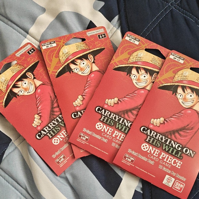 Bandai Namco One Piece Card Game OP-13 English Booster Packs (4) 12 Cards