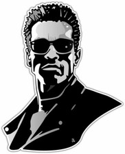 The Terminator Arnold Schwarzenegger Car Bumper Window Sticker Decal 4"X5"