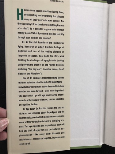 AGE LATER By Nir Barzilai, M.D. NEW 2020 First Edition - Picture 5 of 6
